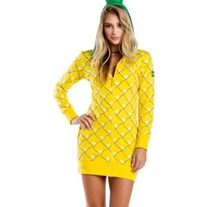Tipsy Elves Pineapple Costume, Size Small, NWT. Full zip.
